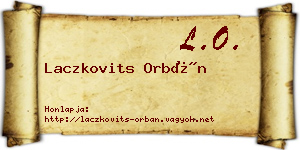 Laczkovits Orbán névjegykártya